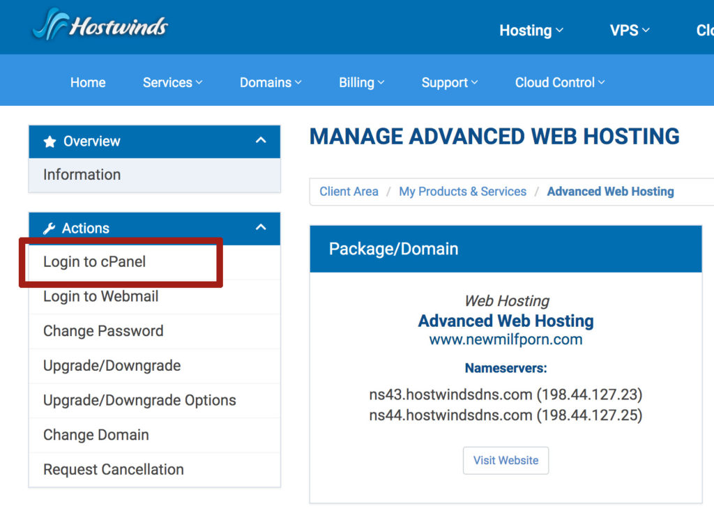 hostwinds how to wordpress 2019